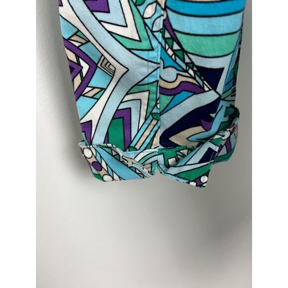 Chico's Funky Abstract Artsy Pattern Button Up Jacket Large - Picture 4 of 6